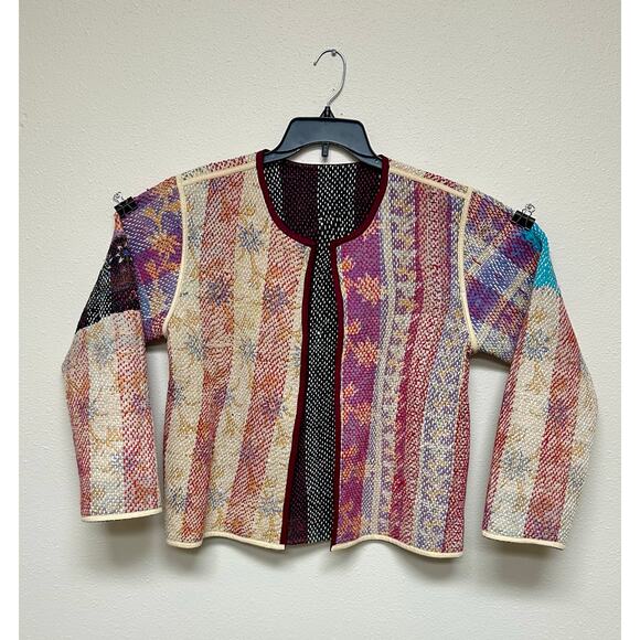 Vintage Jacket Made from Kantha - Reversible - Picture 2 of 10